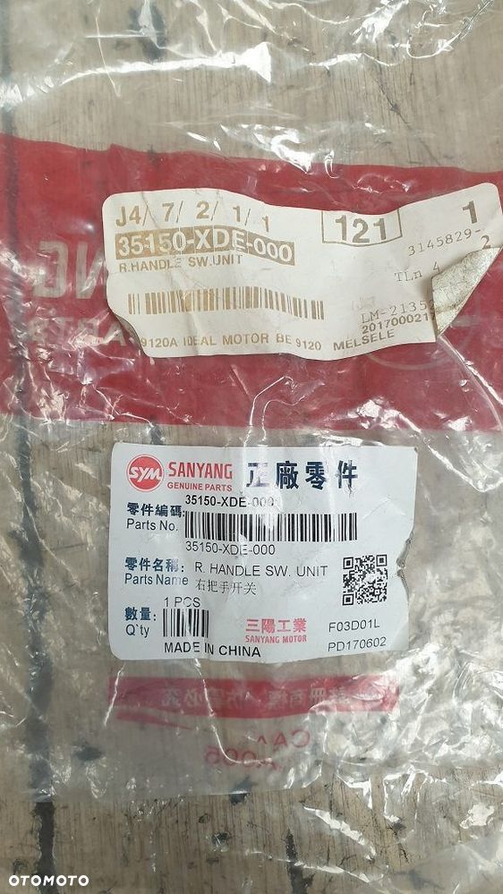 Przełącznik prawy Sym Orbit II 50 125  35150-XDE-000 - 12