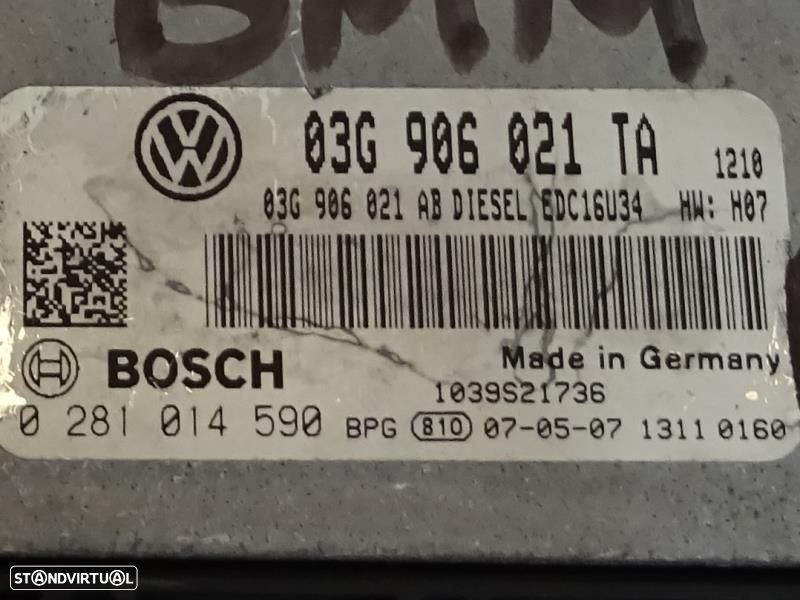 Centralina De Motor Volkswagen Eos (1F7, 1F8)  Centralina 2.0 Tdi / 03 - 2