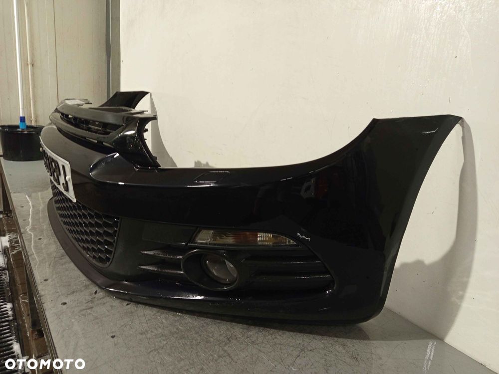 + ZDERZAK PRZÓD PRZEDNI VW VOLKSWAGEN SCIROCCO 3 III 1K8 LC9X CZARNY SPRYSKIWACZE LAMP XENON HALOGENY - 2