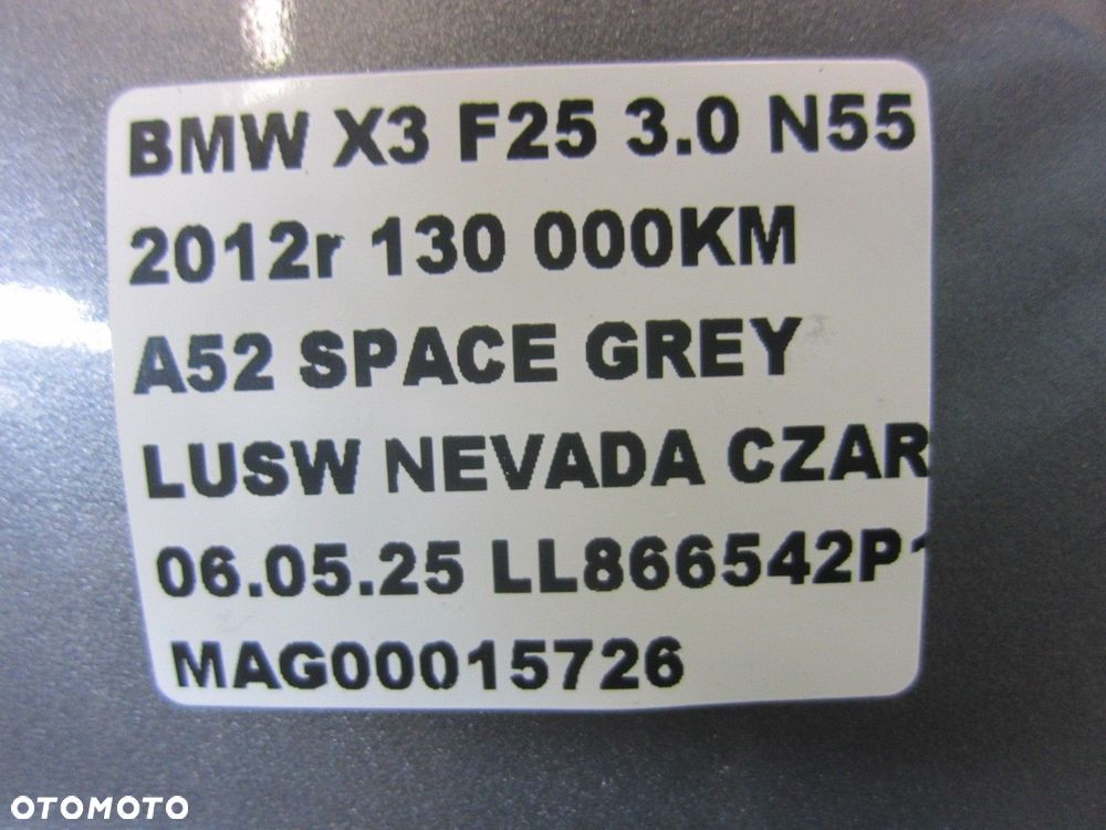 BMW X3 F25 LUSTERKO KOMPLETNE PRAWE A52 SPACE GREY KAMERA 360 7264122 - 12