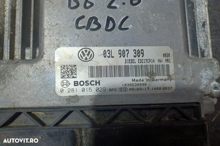 Calculator motor ECU 03L907309 0281015029 - 2.0 CBDC 03L907309 028101 - 3