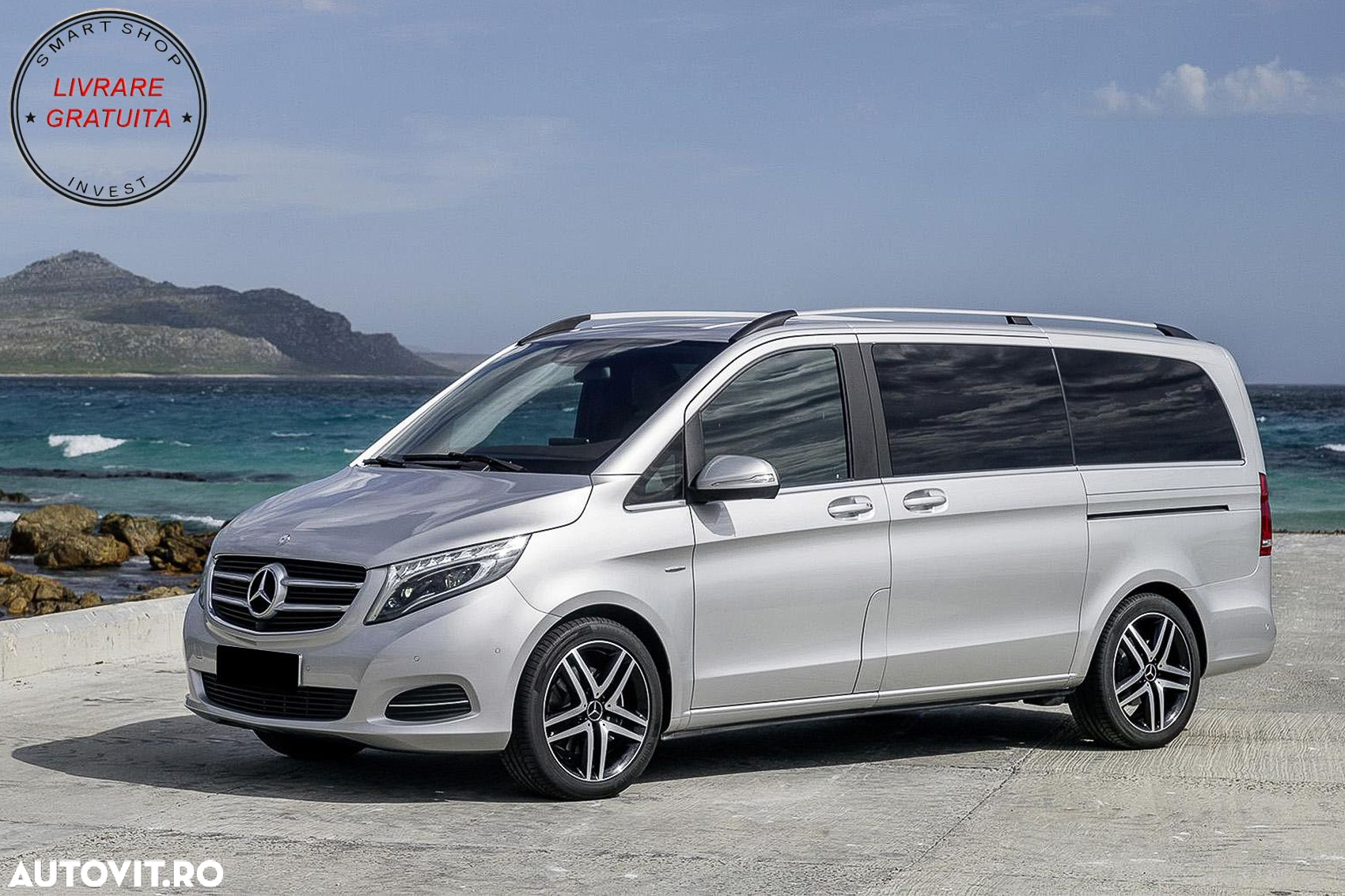 Bari Longitudinale Portbagaj Mercedes V-Class W447 (2014-up) Ampatament Scurt (SWB- livrare gratuita - 10
