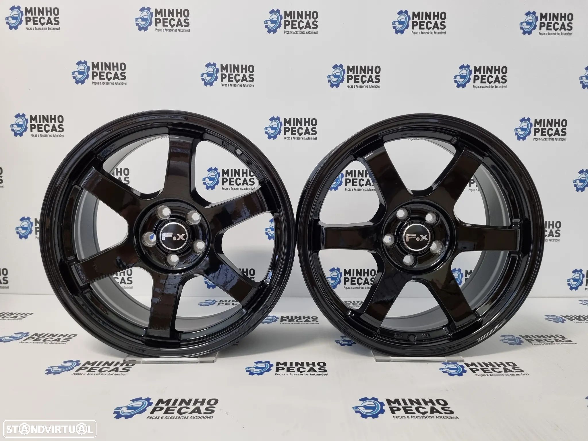 Jantes FOX PF1 em 17 Preto Brilho (5x100) - 1