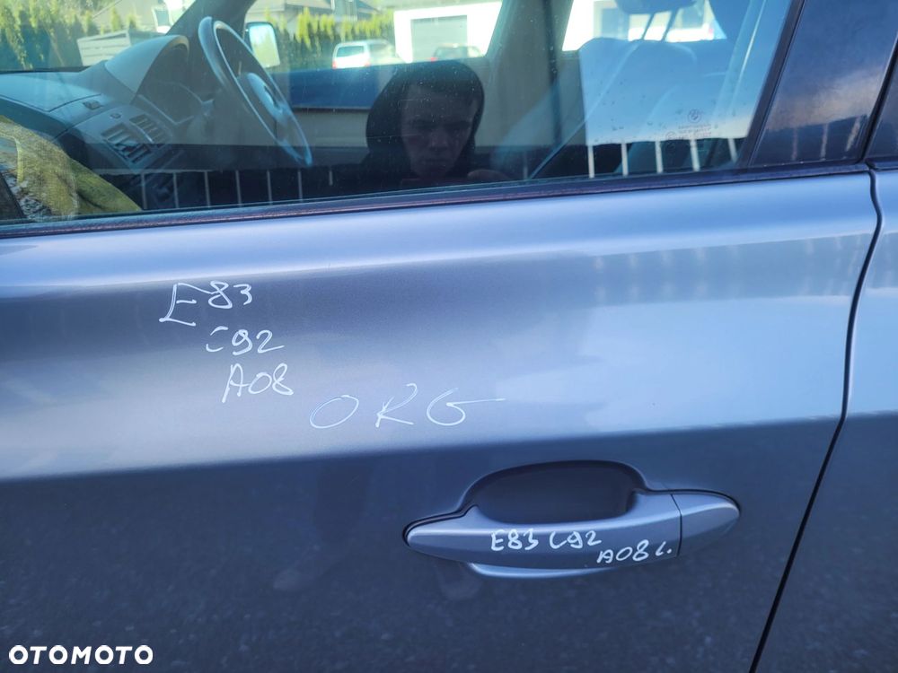 DRZWI LEWY PRZÓD PRZEDNIE BMW E83 A08 SILBERGRAU ORYGINALNY LAKIER C92 - 3