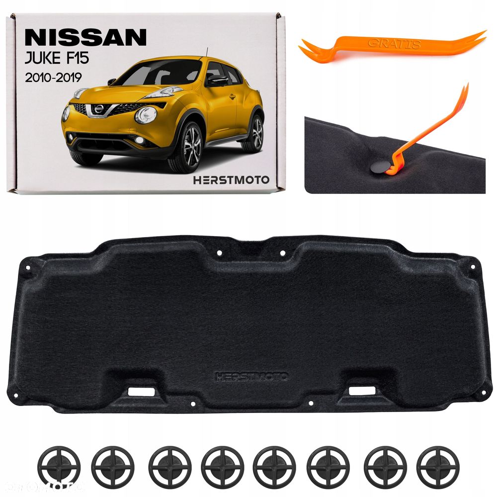 wygłuszenie maski ze spinkami 658401kk0b nissan juke i f15 2010-2019 - 1