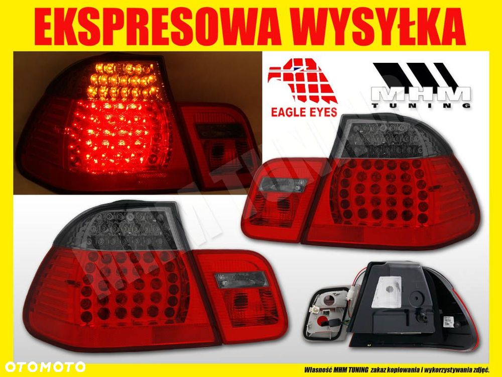 lampa tyl kpl led diody bmw 3 e46 lift 2001- sedan - 2