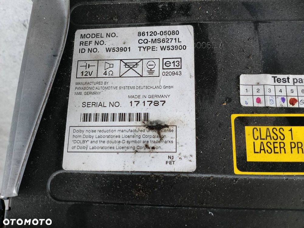 RADIO  TOYOTA AVENSIS II T25 86120-0580  55902-05050-F - 5