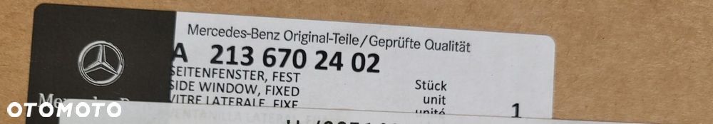 SZYBA KAROSERYJNA PRAWA TYLNA BAGAŻNIKA MERCEDES E-KLASA W213 LIFT 2020- - 4