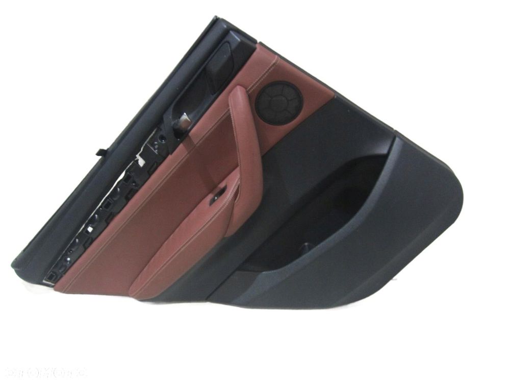 BMW X3 F25 BOCZEK TAPICERKA DRZWI LEWY TYŁ ROTBRAUN ROLETA 51427279927 - 1