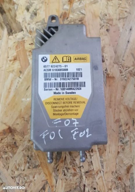 Modul Calculator Airbag Bmw F07 GT F01 F02 Cod 9224275 - 1