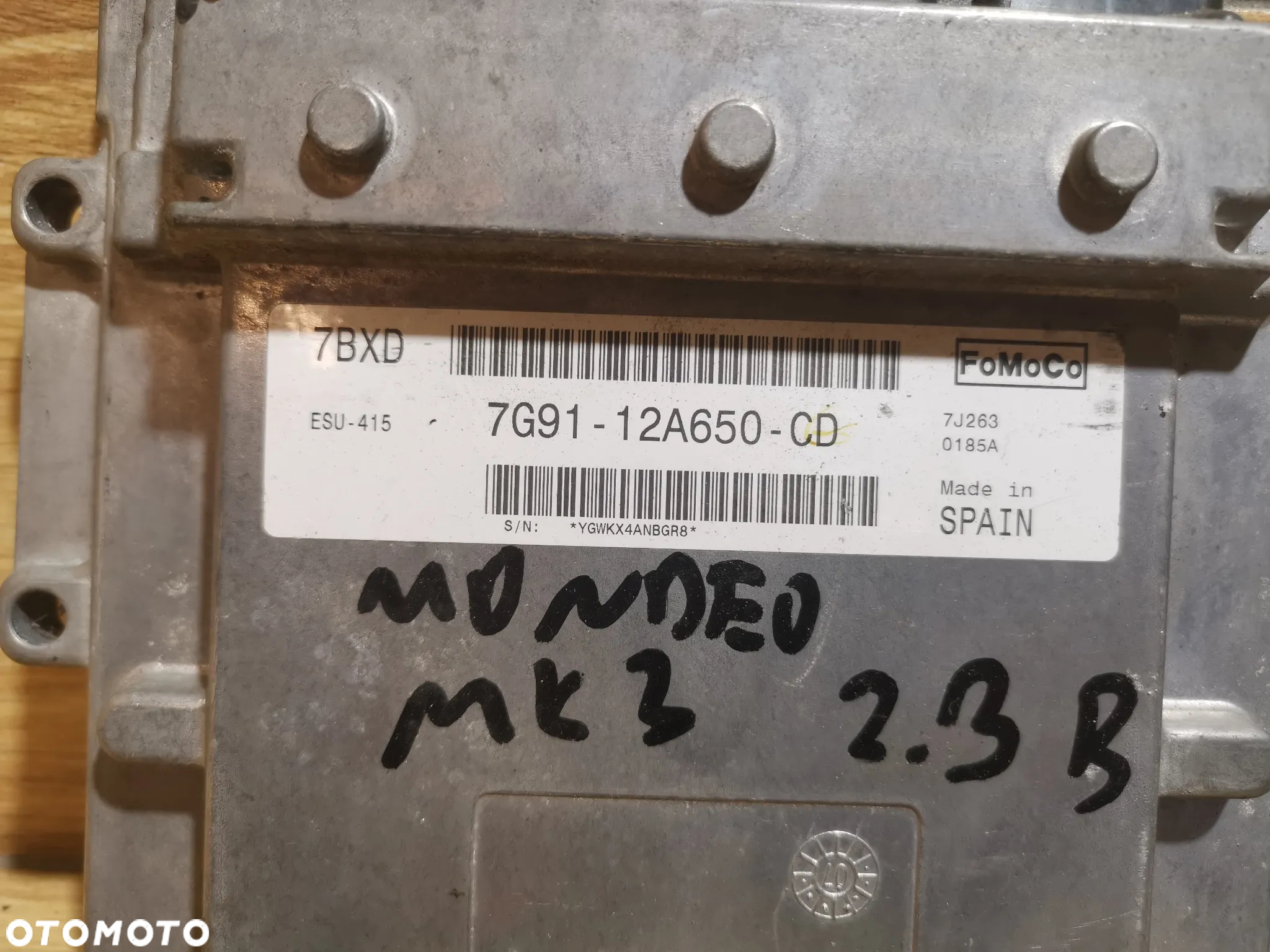 Ford Mondeo MK3 2.3 benzyna Zestaw Startowy do odpalenia 7G91-12A650-CD - 2