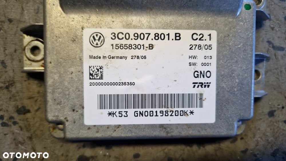 VOLKSWAGEN PASSAT B6 MODUŁ STEROWNIK HAMULCA RĘCZNEGO 3C0907801B - 2