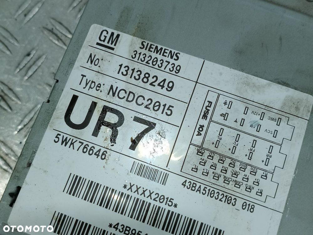 RADIO CD OPEL VECTRA C 13138249 - 8