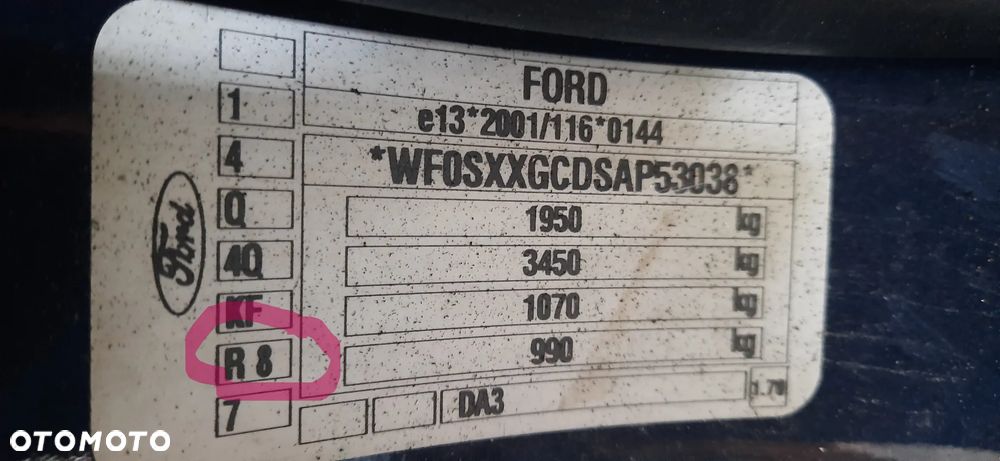 Focus Mk2 Lakier R8  wersja FL DRZWI PRZÓD TYŁ KOMBI  Roleta bagażnika - 3