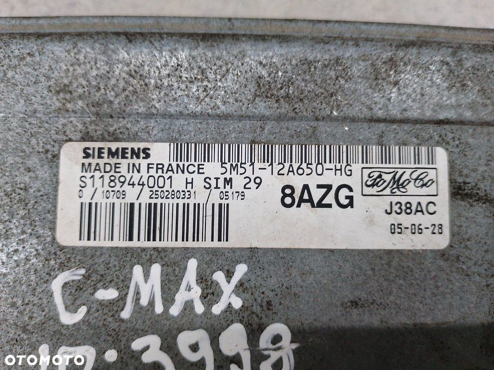 KOMPUTER, STEROWNIK FORD FOCUS C-MAX 5M51-12A650-HG  S118944001 1.6 TI-VCT - 1