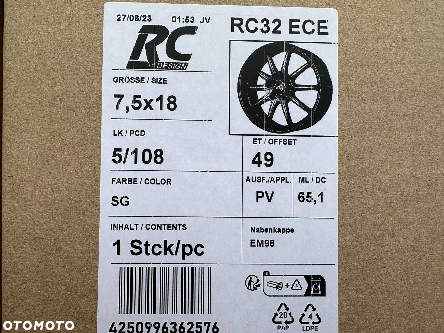 Felgi 18cali Citroen Beyond C4 C5 C Picasso 5X108 - 5