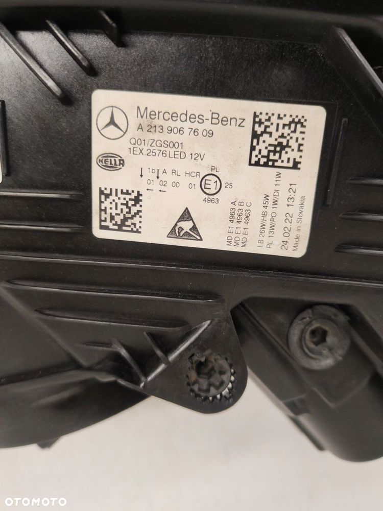 mercedes e-klasa w213 lift full led lampa prawa - 4