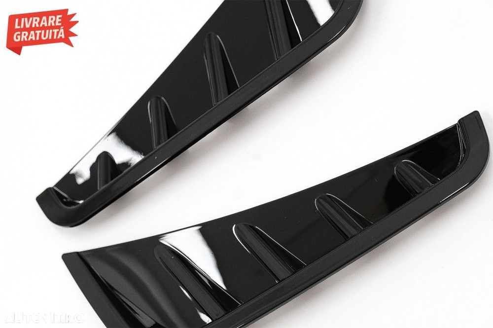 Ornamente bara fata flapsuri Negru Lucios Mercedes C-Class W205 S205 F - 2
