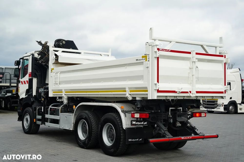 Renault K 380 / 6x4 / BASCUNĂ CU 2 LATE / BASCUNĂ HIDRAULICĂ + HIAB 211 EP-4 HDS / TELECOMANDĂ / CUPĂ / EURO 6 - 13