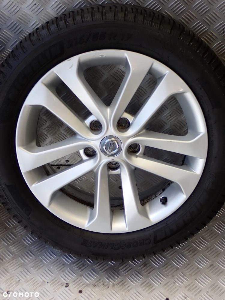 KOŁA FELGI ALUMINIOWE NISSAN 7JX17  ET 47 N 5X114,3  N45701  Z OPONAMI ALLSEASON MICHELIN 215/55/17 - 6