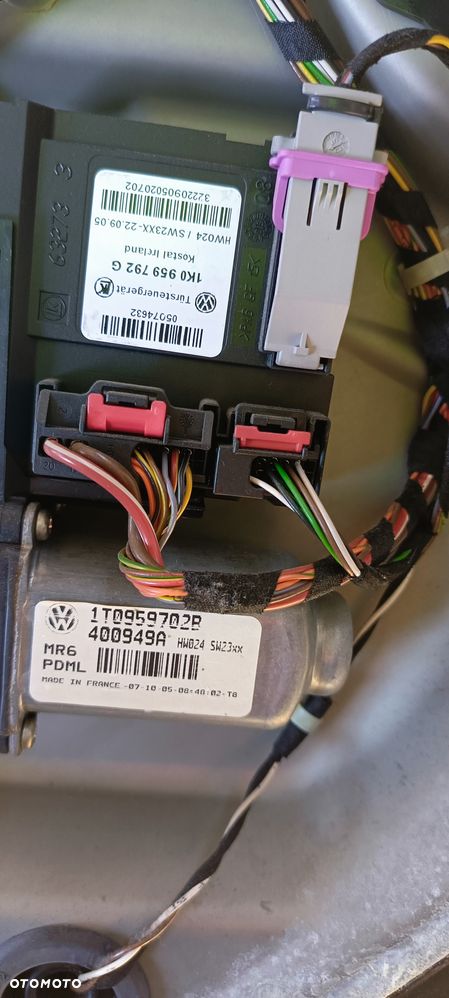 MECHANIZM SZYBY SILNICZEK PODNOSNIK SZYBY PRAWY PRZOD LEWY PRZOD SKODA OCTAVIA II - 3