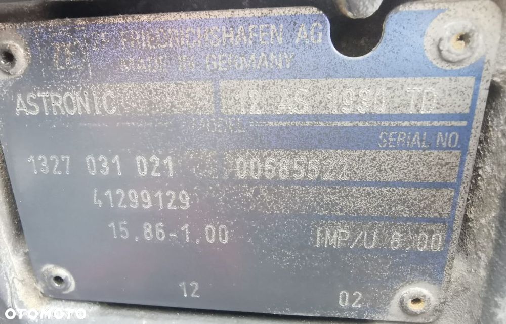 SKRZYNIA BIEGÓW ZF 12AS1930 TD IVECO STARLIS MAN TGA ASTRONIC - 5