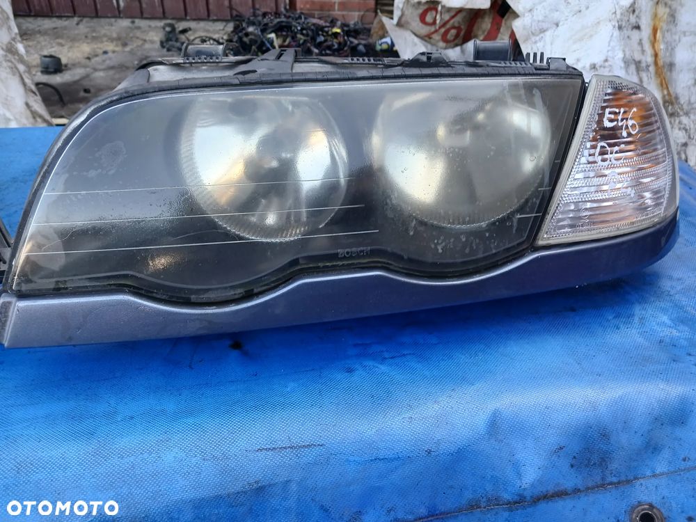Maska 372/5 Srebrna lampa prawa lewa Pas przedni chłodnice BMW E46 2.0d 136KM przedlift - 5