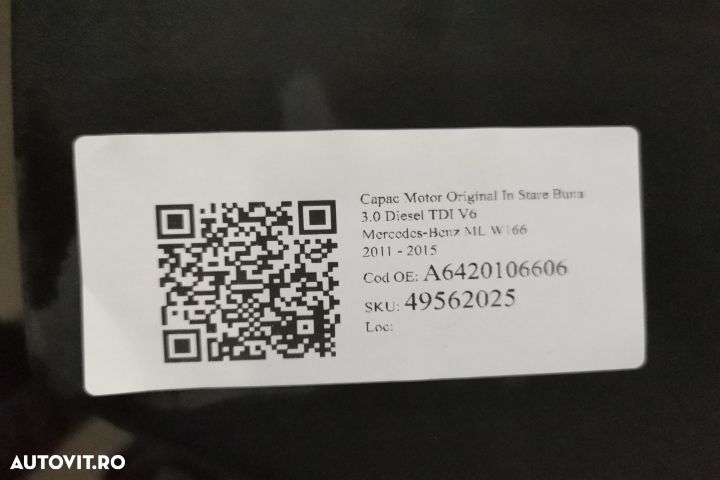 Capac Motor Original In Stare Buna 3.0 Diesel TDI V6 Mercedes-Benz ML - 7