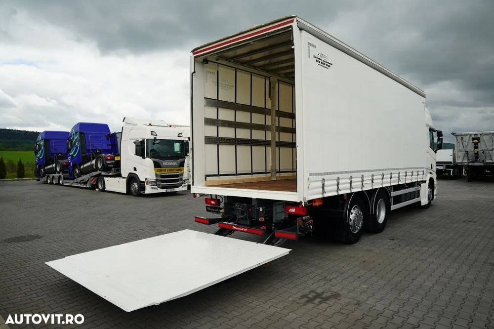 Scania R 450 / 7,7 m CORTINĂ / 6x2 / ACOPERIȘ RIDICAT / PUNTE RIDICATĂ / DIRECȚIE / DHOLLANDIA RIDICATĂ 3.500 KG / AER CONDIȚIONAT PARCARE / EURO 6 - 14