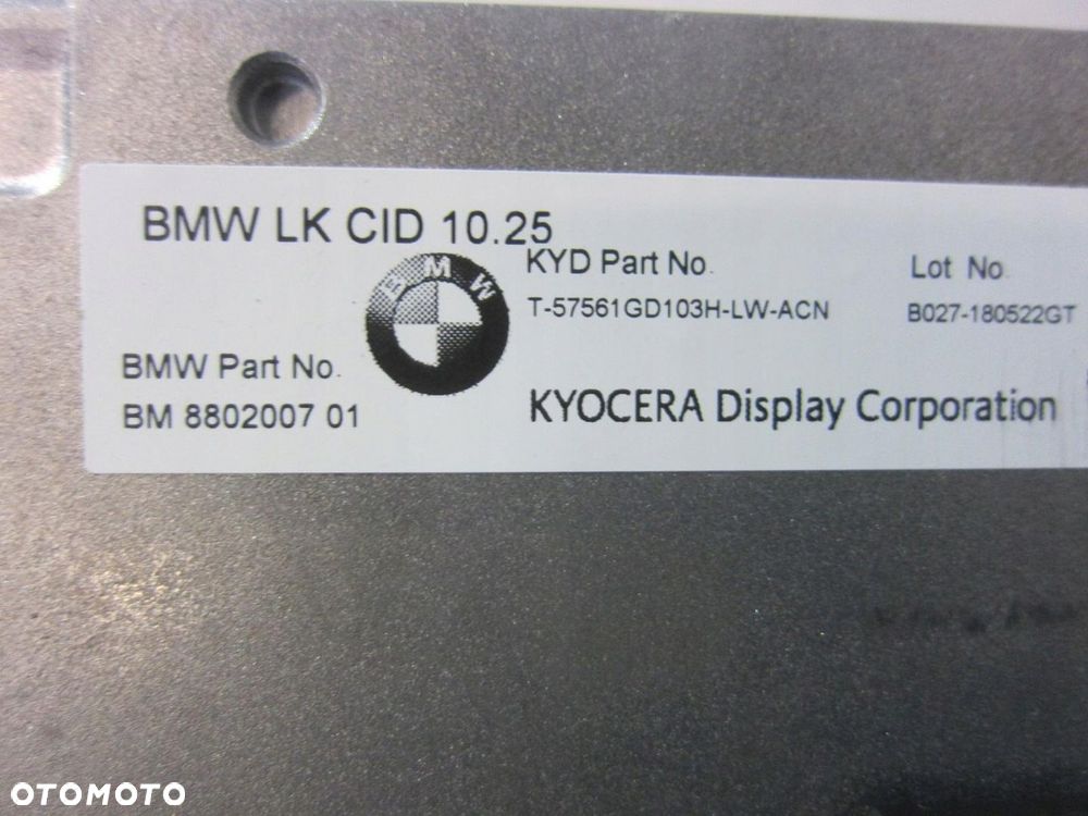 BMW X3 G01 EKRAN WYŚWIETLACZ MONITOR NAWIGACJI 10,25 6841920 65508802007 - 10