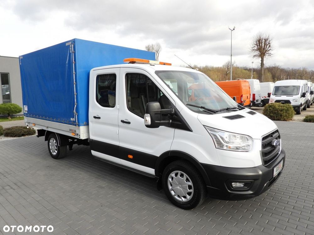 Ford TRANSIT SKRZYNIA PLANDEKA PODWÓJNA KABINA DOKA 7 MIEJSC TEMPOMAT LEDY KLIMATYZACJA  130KM - 5