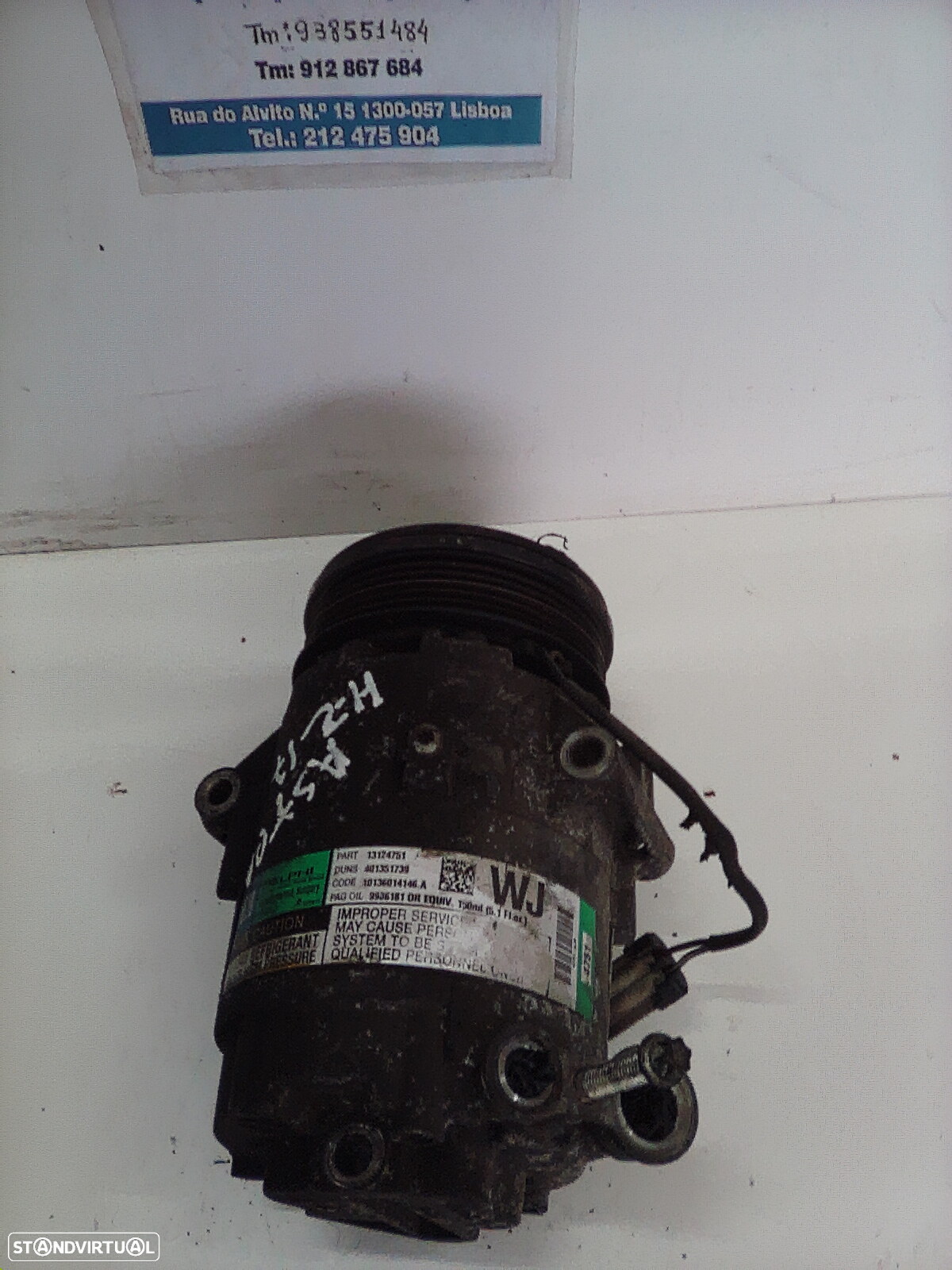 Compressor de ar condicionado   / A C  Opel Astra H  1.7  CDTI  ref: 13124751 - 2