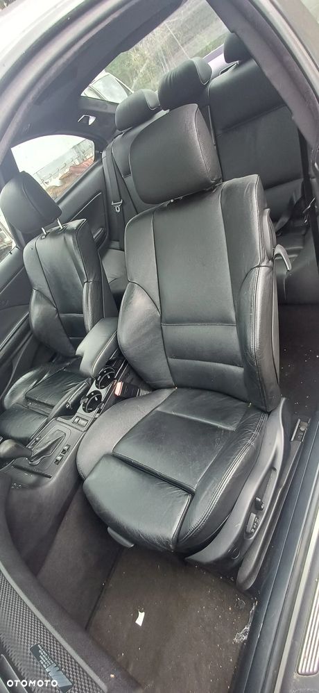 BMW E46 COUPE WNĘTRZE FOTELE SPORT SKÓRA CZARNE SPORTSITZE M-PAKIET - 2