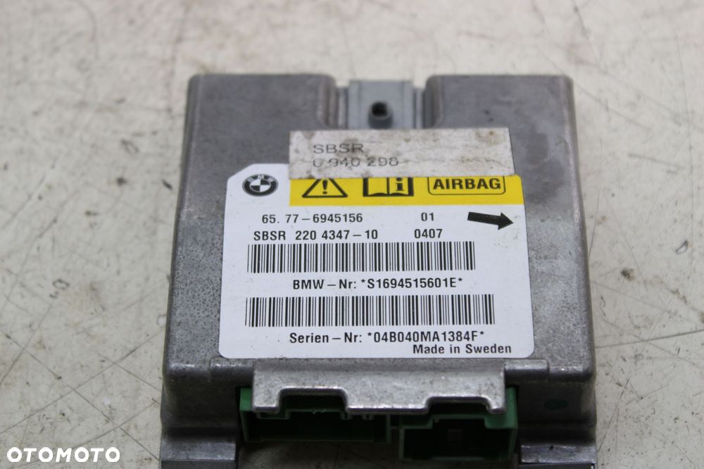 BMW E60 E61 MODUŁ poduszek SENSOR AIRBAG 6945156 - 2