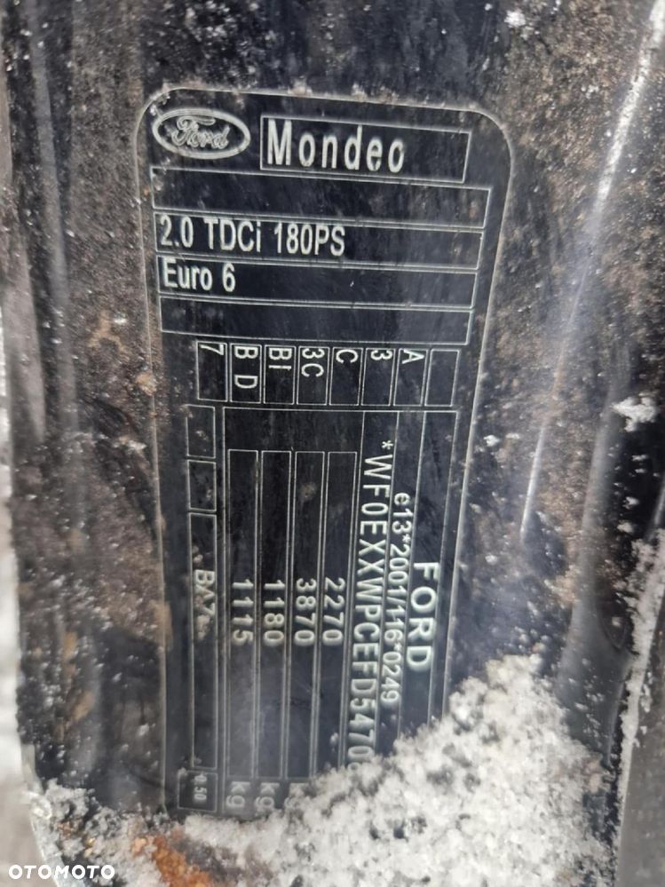 CZĘŚCI - Ford Mondeo V MK5 2,0 TDCI 132KW 180KM 6B HB Liftback lakier BD Panther Black (Metallic) 2015r. INDEX - 9850 - 13