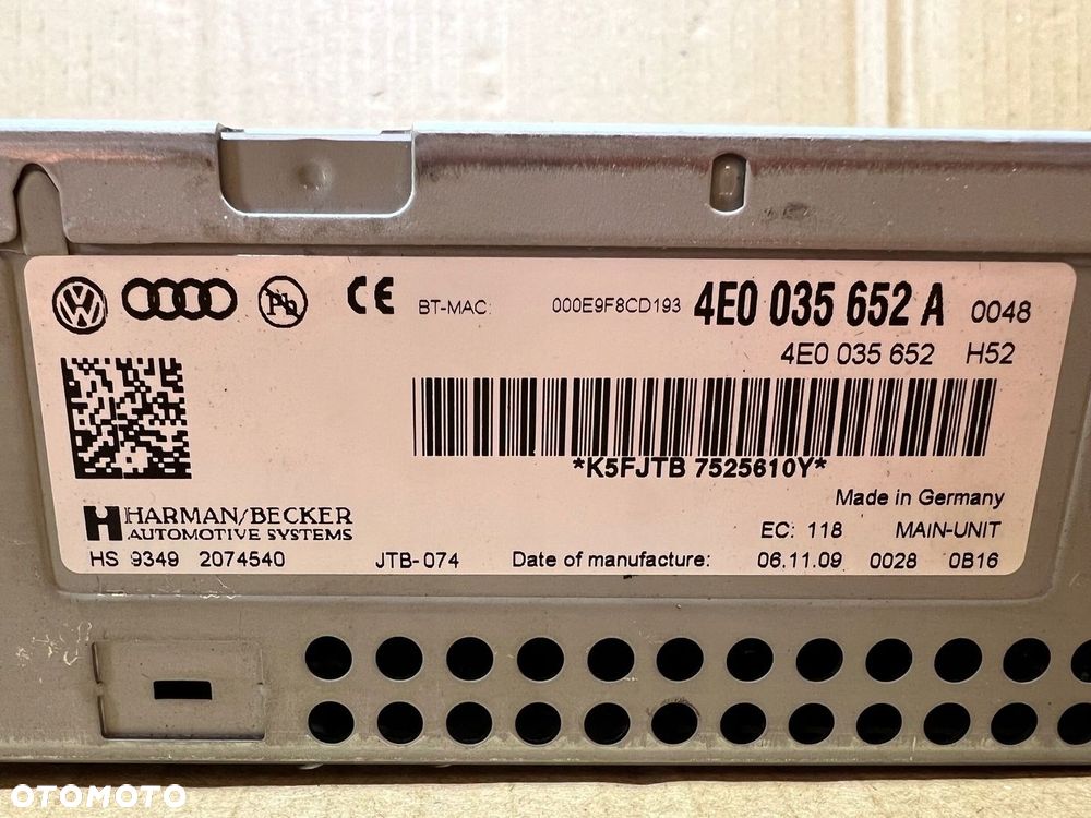 AUDI A6 C6 A8 D3 Q7 4L CZYTNIK KART SD MULTIMEDIA MMI NAWIGACJA 4E0035652A - 6