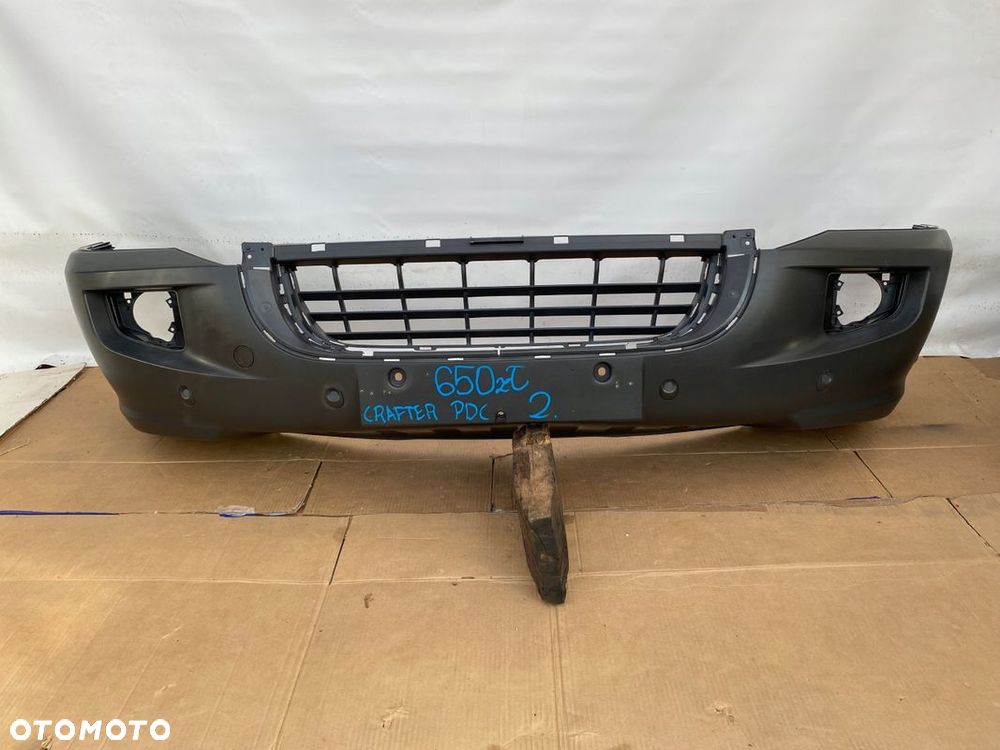 VW CRAFTER 06- ZDERZAK PRZEDNI Z PDC POD HALOGENY ORYGINALNY - 1