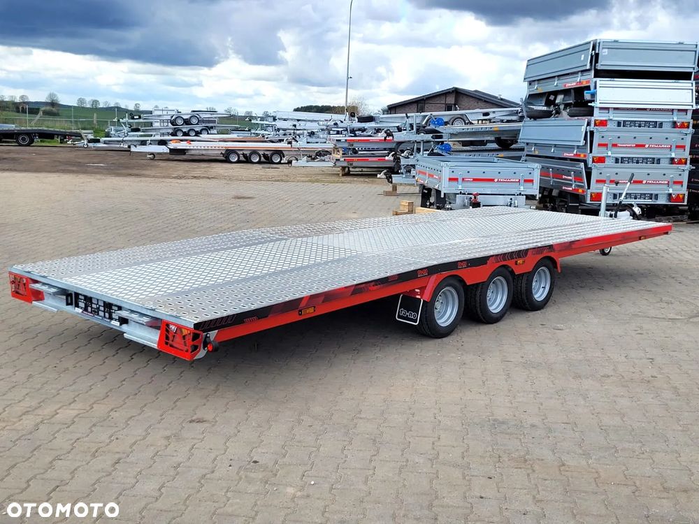 TA-NO DOSTAWA! Laweta Scorpio 600x210cm Przyczepa trzyosiowa z podłogą aluminiową! Koła 10” Kąt najazdu 12° Idealna do przewozu busa, samochodu! DMC 3500kg - 3