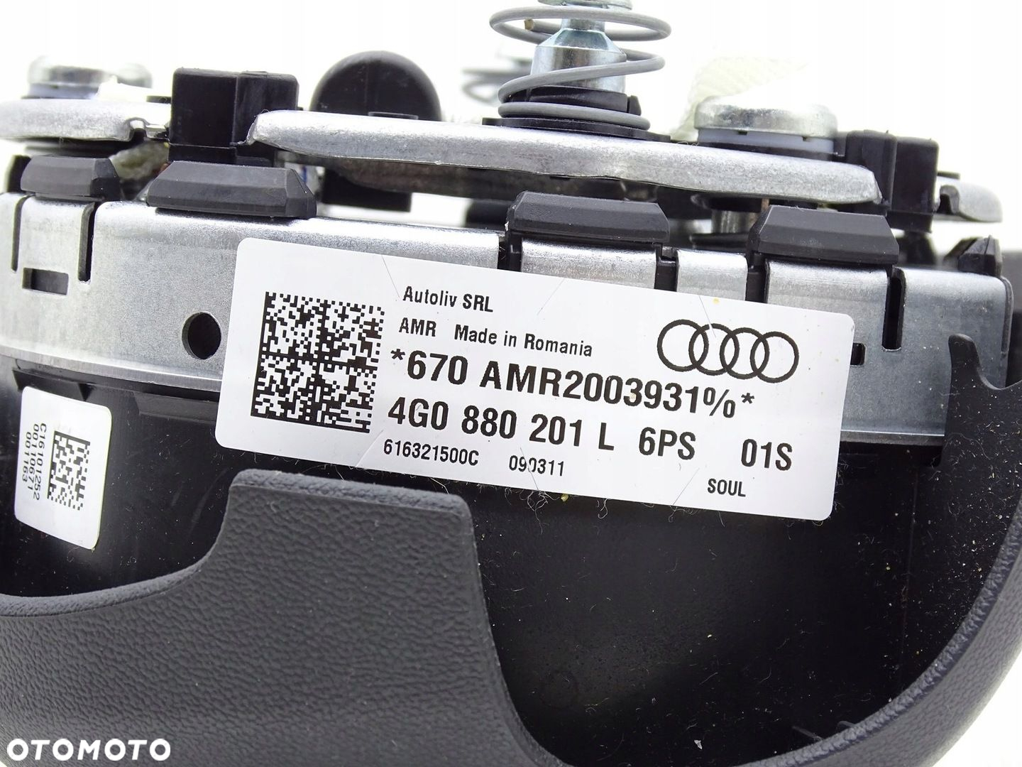 PODUSZKA AIRBAG KIEROWCY AUDI A6 C7 4G 4G0880201L - 3