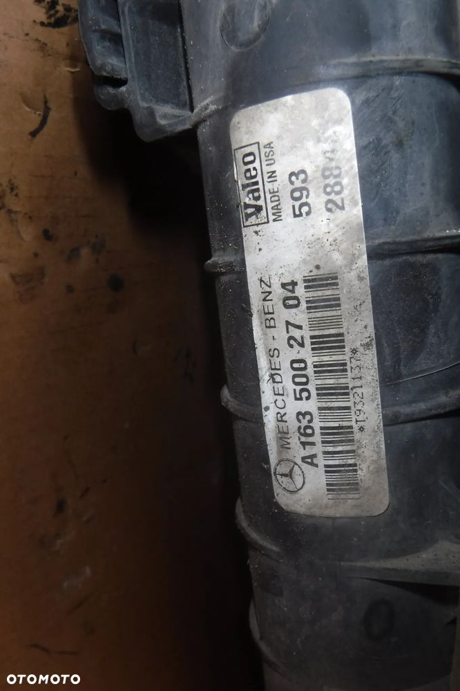 Mercedes ML W163 2.7 CDI  chlodnica wody plynu AUTOMAT klimatyzacji A1635002704 - 6