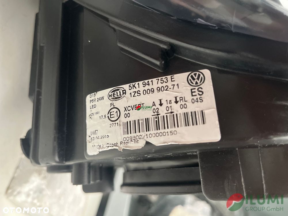 VW Golf 6 5k1 Xenon Led Reflektor Lewy 5k1941753e - 6