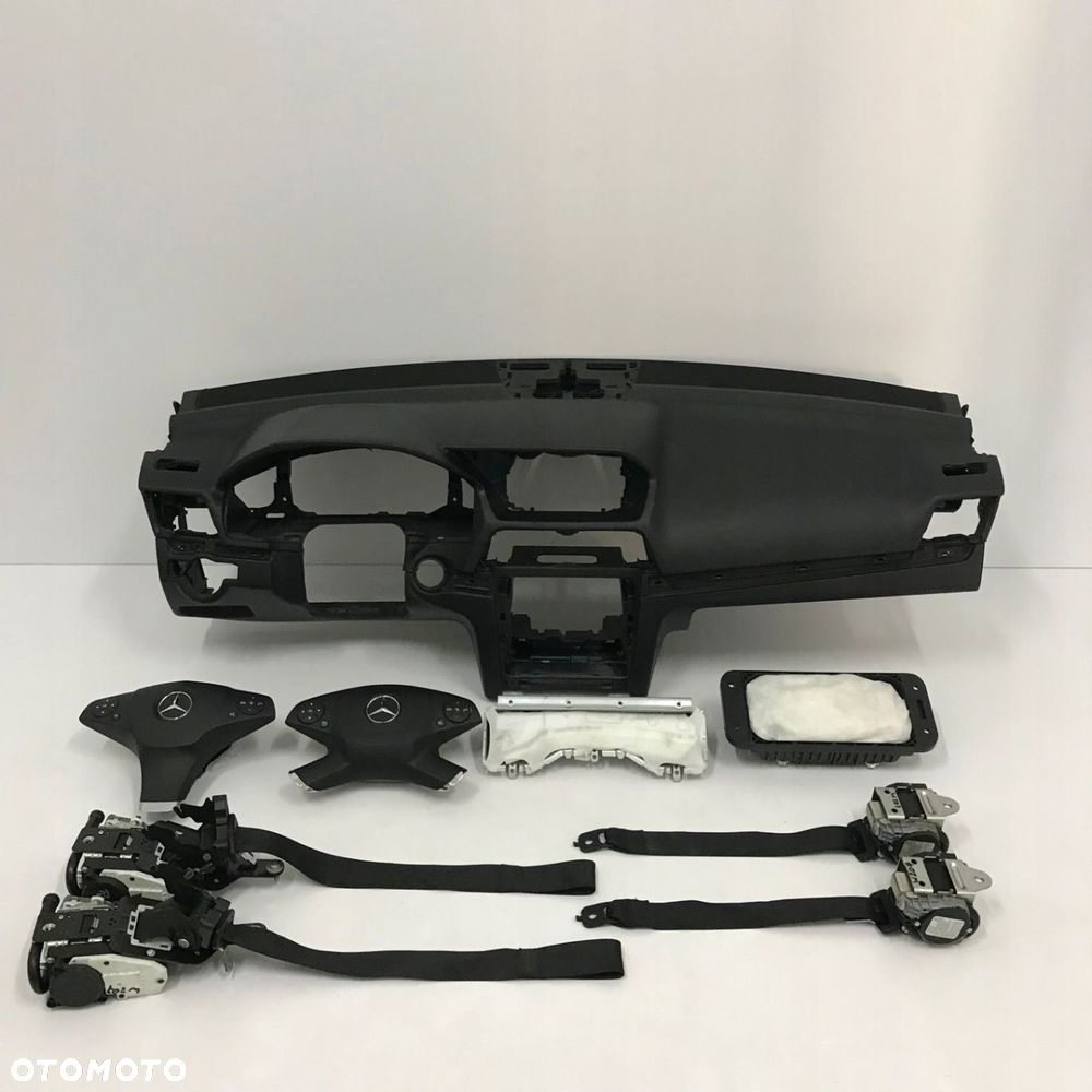 MERCEDES W207 DESKA ROZDZIELCZA KONSOLA KOKPIT PULPIT PODUSZKI AIRBAG AIR BAG PASY KIT SET - 1