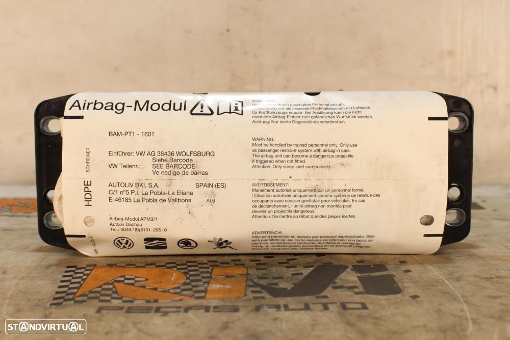 Airbag De Passageiro Seat Altea (5P1)  5P0880204f / Frontal Direito - 1