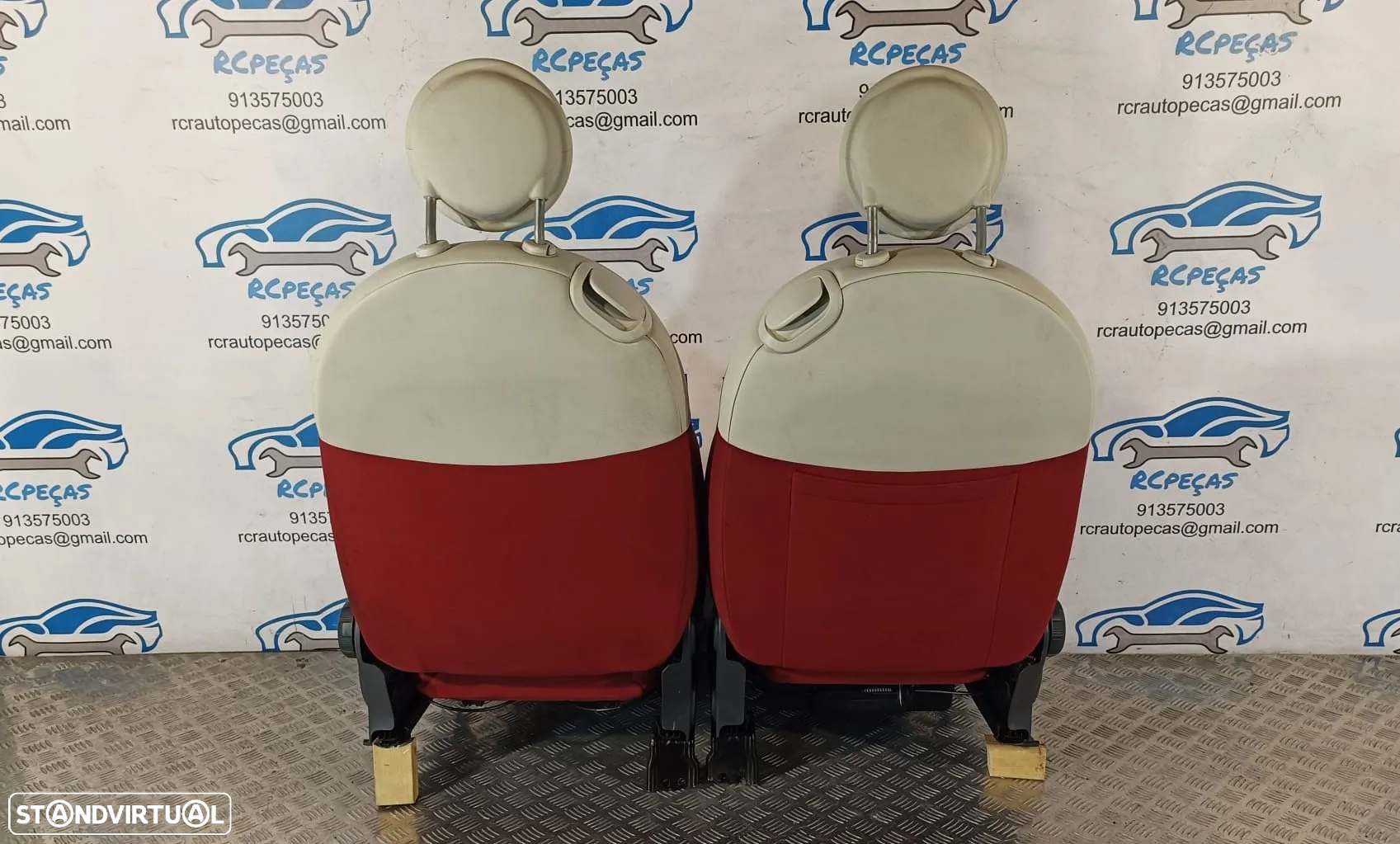 BANCOS FIAT 500 312 TECIDO QUARTELAS - 5