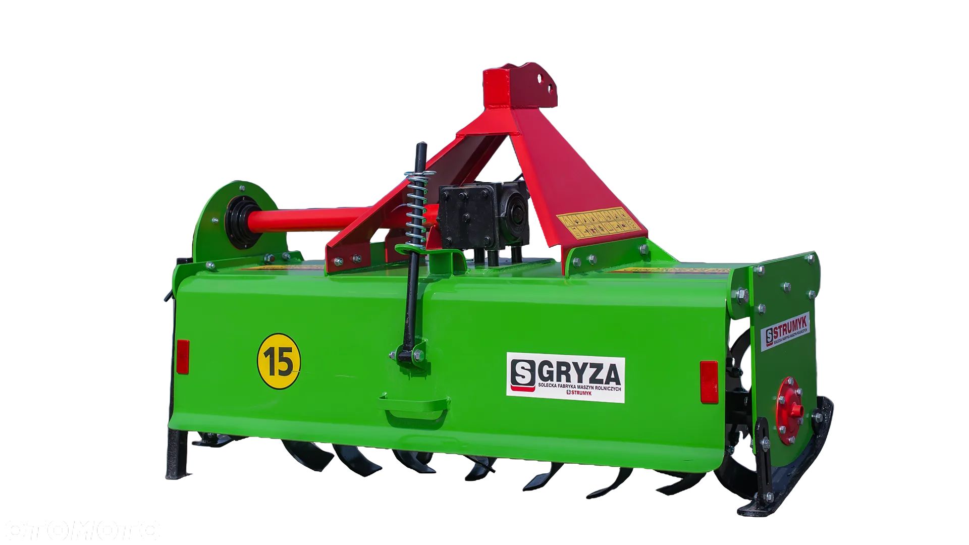 GLEBOGRYZARKA GRYZA STRUMYK 1,4M/1,6M/1,8M/2M napęd boczny/polskie noże, regulacja głębokości/ klapa tylna/przekładnia/ napęd na wałek - 1
