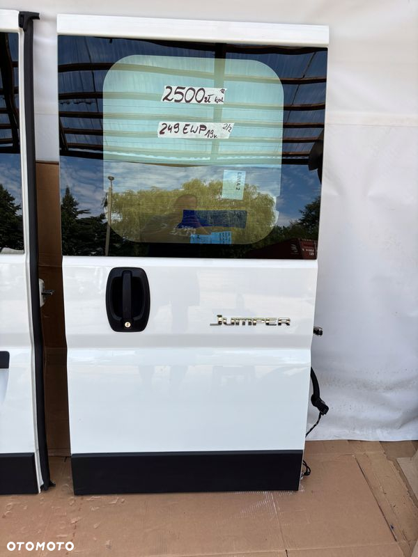 DUCATO BOXER JUMPER 06- drzwi tylne z szybą tył LEWE PRAWE BIAŁE H1 NISKI - 2