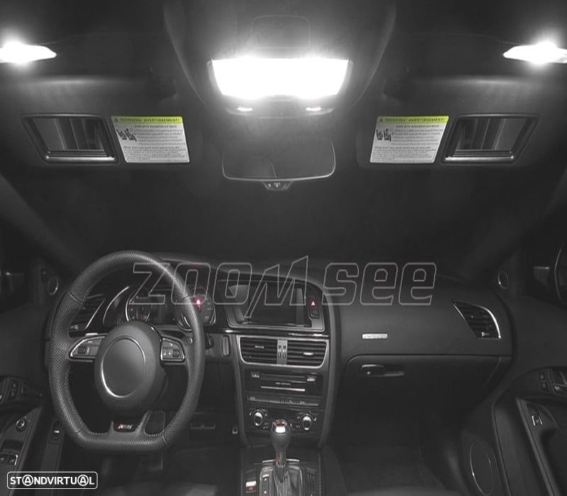 KIT COMPLETO 16 LAMPADAS LED INTERIOR PARA AUDI A5 S5 RS5 B8 08-15 - 5