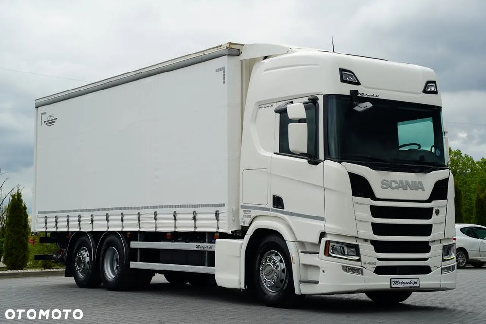 Scania R 450 / FIRANKA 7,7 m / 6x2 / DACH PODNOSZONY / OŚ PODNOSZONA / SKRĘTNA / WINDA DHOLLANDIA 3 500 KG / KLIMA POSTOJOWA / EURO 6 - 7