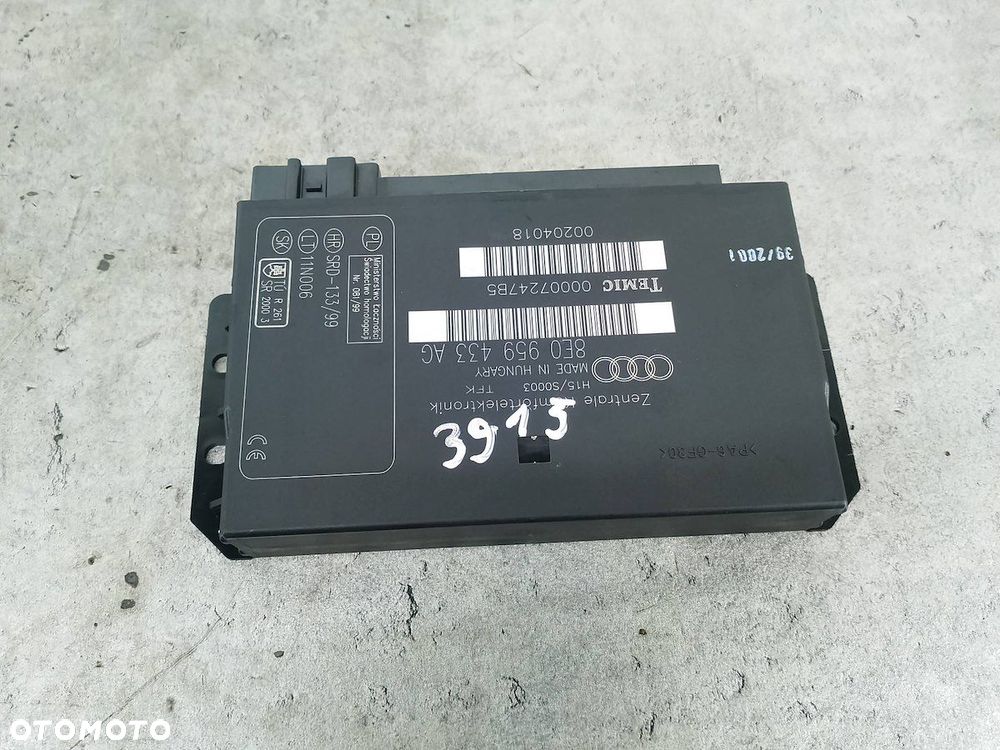 MODUŁ KOMFORTU AUDI A4 B6 8E0959433AG 00007247B5  TEMIC 2.0 20V - 1