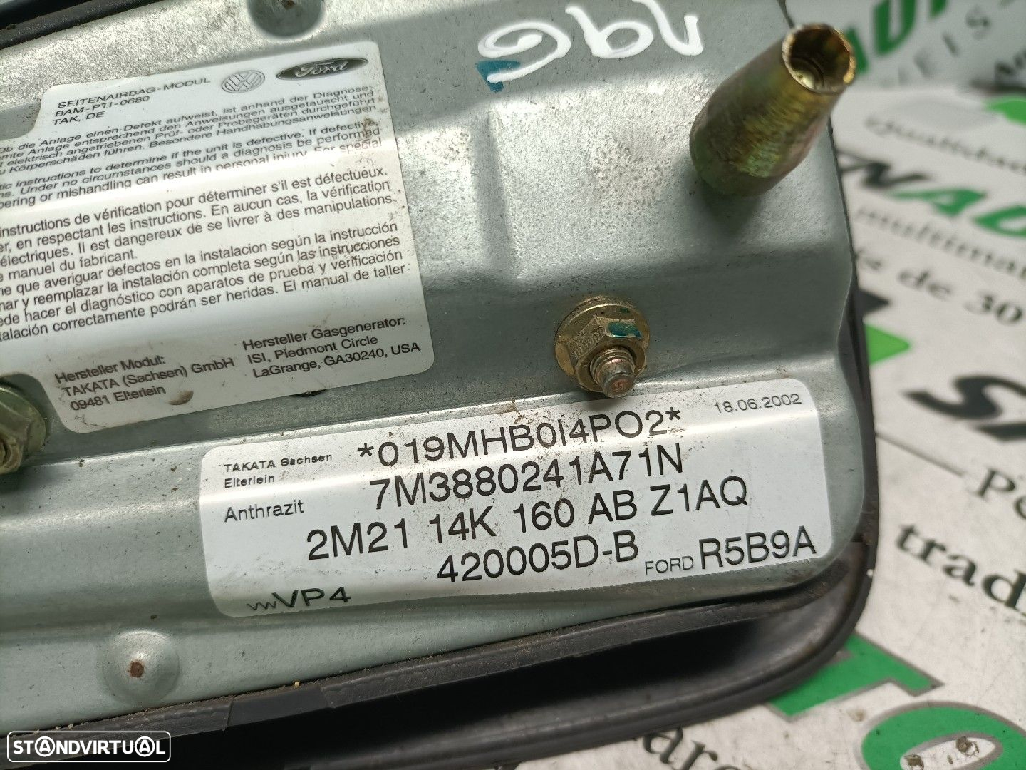 Airbag Banco  Volkswagen Sharan (7M8, 7M9, 7M6) - 3